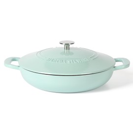 Martha Stewart 3.5-Quart Enameled Cast Iron Dutch Oven Braiser - Martha Blue
