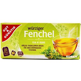 Gut & Günstig Spicy Fennel Tea Pack of 8 (8 x 75 g)