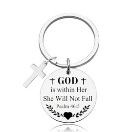 Christian Keychain Gifts for Bestie Friend Christmas Gifts for Sister Daughter Religious Inspirational Gifts for Grandma Mom Christian Birthday Gifts for Girlfriend Wife Bible Verse key Chain Gift