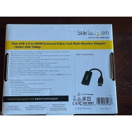 Startech USB 3.0 to HDMI Adapter, 1080p Slim USB to HDMI Display Adapter Convert
