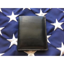 Tex Shoemaker Police Badge ID  Wallet Sheriff Star 6 PT. Star 3 1/8" x 2 5/8" - Plain Black leather