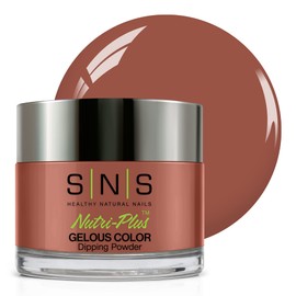 SNS Nail Dip Powder Gelous Color Dipping Powder - Two Lips Locked (Natural/Nudes, Pale Beige), SL24 - Long-Lasting Acrylic Nail Color & Polish Lasts 14 Days - Low-Odor, No UV Lamp Required, 1 Oz