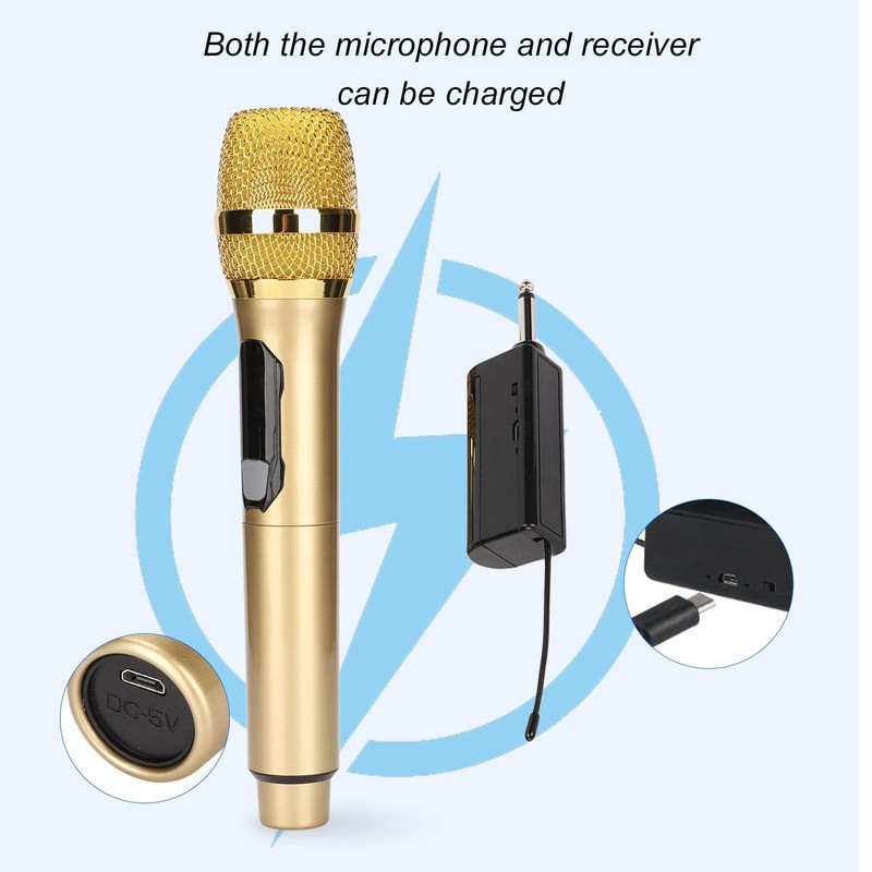 Wireless Handheld Microphone for Outdoor/Indoor Meeting with LED Display -