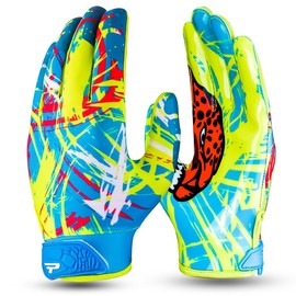 PLAYEUR Cheetah Rapid Strike Series Football Gloves – Unleash Speed, Supreme Grip – Long-Lasting Performance for Adult, Kids & Youth Football Gloves – The Ultimate Athletic Gift