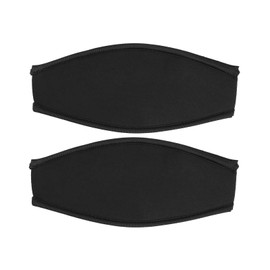 HERKINDNESS Neoprene Mask Strap, Pack of 2, Diving Mask Strap, Diving Goggles, Diving Goggles Band, Comfortable to Wear, Suitable for Diving Goggles and Diving Masks, black