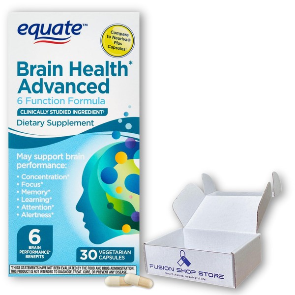 Equate Brain Health 6 Function- Capsules, 30 ct(Pack of 1),