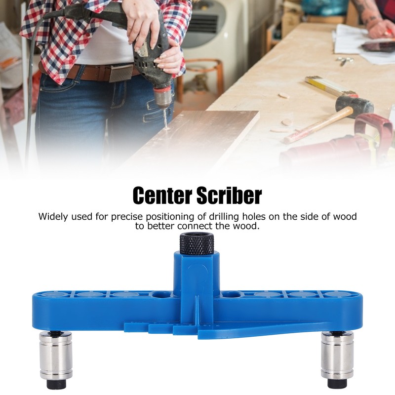 Dowel Jig Center Scriber Line Offset Systerm for Woodworking Drilling