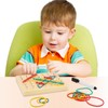 Jenaai 6 Set Wooden Geoboard with Rubber Bands Graphical Montessori