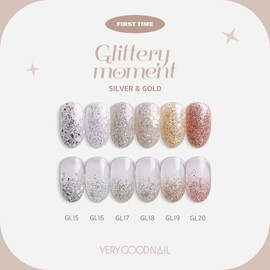 Very Good Nail Glitter Moment Silver & Gold Single Item / 베리굿네일 글리터리모먼트 실버&골드 단품
