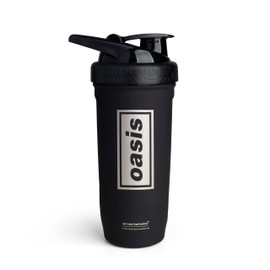 Smartshake Reforce Shaker Acero Inoxidable 900 ml – Edición Oasis Rock Band, Antiderrames, Ultraligero, Libre de BPA/DEHP, Mezcla Silenciosa y Durader