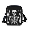 Snilety Funny Skeleton Women's Wallet Zip Small Crossbody Bag with