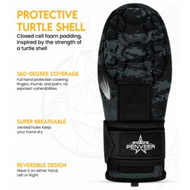 Penveer Baseball Sliding Mitt Youth & Adult, Sliding Glove for Baseball, Softball Sliding Guard, Left and Right Hands (Black Camo, Youth)