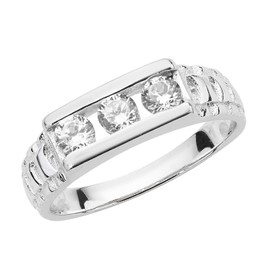 EDS Jewels Pretty 925 Sterling Silver Girls Ring with Cubic Zirconia/CZ WJS22374RSF