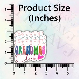 3Pcs Cool Grandmas Club Funny Quotes Vinyl Stickers Durable for Laptops Water Bottles Phones Tumblers Notebooks Cars Mugs Size 3 x 3 Inch