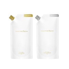 Silk The Rich Shampoo and Treatment Set, White, Refill/White, Miku Asakura, Moisture & Repair 7.4 fl oz (220 ml)