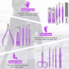 Leipple Kit Corta Uñas 16pz Acero Inoxidable Manicure Pedicure Aseo