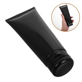 FOMIYES 5pcs Black Glossy Plastic Squeeze Tube for Body Lotion and Hair Conditioner Large Capacity Travel Container for Womens Skin Care Stylish Dual Purpose Toiletries Bottle