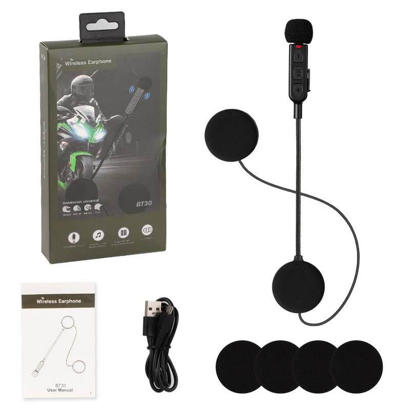 Motorcycle Helmet BT Headset Hands-free Speaker Motorcycle Headset with Song