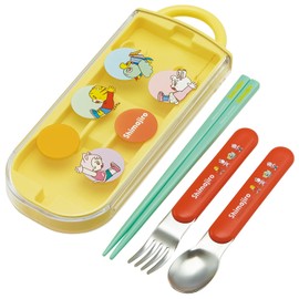 Skater TACC2AG Lunch Box Trio Set, Chopsticks, Spoon, Fork, For Children, Antibacterial, Easy To Open Slide Type, Made in Japan