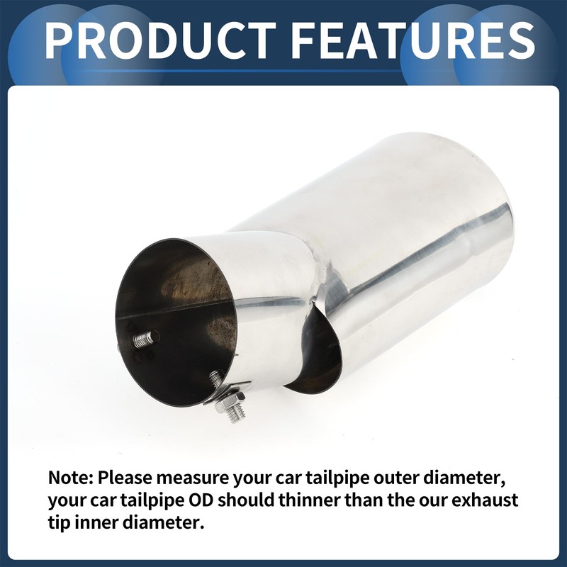 INFINAUTO Land Rover Curved Slant Exhaust for Range Rover 02-10