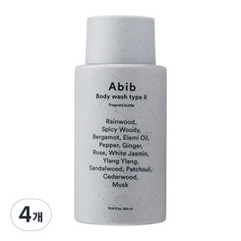 Aviv Body Wash Type R Fragrance Bottle, 300ml, 4 pieces / 아비브 바디 워시 타입R 프라그란트 보틀, 300ml, 4개