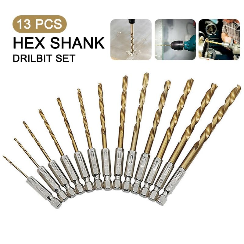 LEDON 13 PCS Quick Change Hex Shank Drill Bits Set