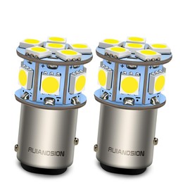 Ruiandsion 1157 2357 2057 7528 1034 P21/5W BAY15D LED Turn Signal Lights 6000K White High/Low Beam AC 6-30V 5050 12SMD LED Bulb for Back Up Reverse Lights Brake Lights Tail Lights Pack of 2