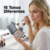 Paleta 15 Correctores Maquillaje Alta Cobertura Brocha F