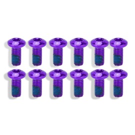 M5 Bike Disc Brake Rotor Bolts, Disc Rotor Screw for Mountain Bike (Purple)
