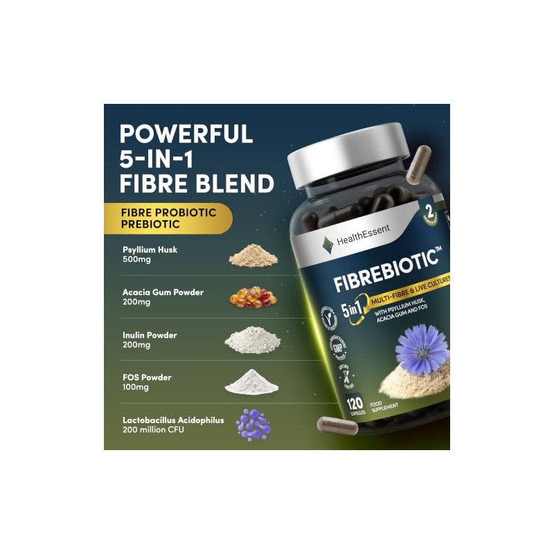 HealthEssent Multi-Fibre Bio Cultures 5500mg + Psyllium Husk Acacia Gum
