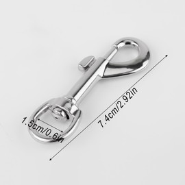 NQEUEPN 4pcs Flagpole Rope Flag Clips, Zinc Alloy Metal Collar Swivel Hooks, Silver Joints Trigger Snap Hooks Heavy Duty for Pet Buckles Key Chains Carabiner Hooks