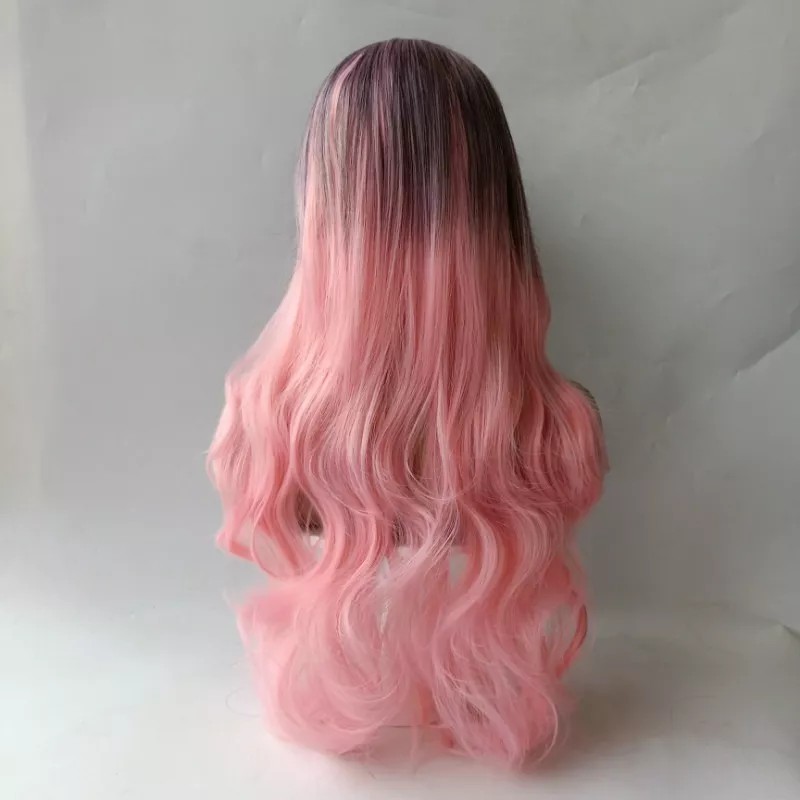 Bonniful Peluca Balayage Larga Fibra Natural Cabello Ondulada Dama