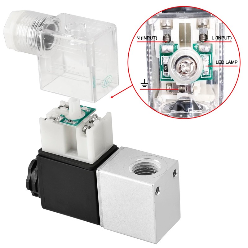 Heschen Electric Pneumatic Solenoid Valve 2V025-08 220VAC PT1/4 2/2 Way