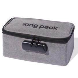 King Pack Stash Bag - Smell Proof Carrying Bag with Lock - Odor Free Container - Durable Construction With Lock - Secure and Stylish Storage for Home or Travel - Heather Gray - 9 ½" x 4 ½" x 4"