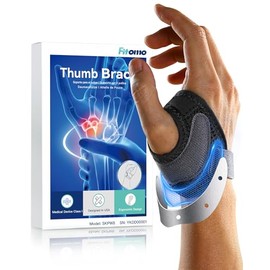 Fitomo CMC Muñequera Pulgar con Férula Incorporada para Base del Pulgar Carpometacarpiana, Soporte del Pulgar para Artritis, Estabilizadora de la Articulación del Pulgar CMC, Férula Rizartrosis Pulgar