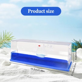 Cruise Ship Fluid Drift Bottle, Acrylic Ship Liquid Drift Bottle Fluid Drift Bottle Unsinkable Cruise Ship Toy Never Sinks Ship Decoration Office and Home Boat Run Decoration (A)