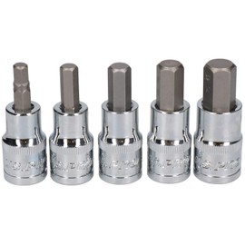 Hex/Allen Sockets Key Bits 1/2" Drive Metric Sizes 7mm - 14mm 5pcs