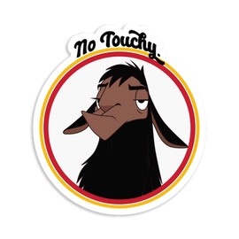 No Touchy Kuzco Llama New Groove Sticker Decal Notebook Car Laptop 5"x5.5"