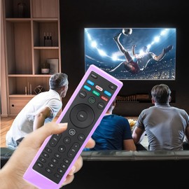 Case for Vizio TV Remote, Cover Compatible with Vizio Smart TV Remote Control XRT136 / XRT140 Silicon Universal Sleeve Skin Glow in The Dark Purple