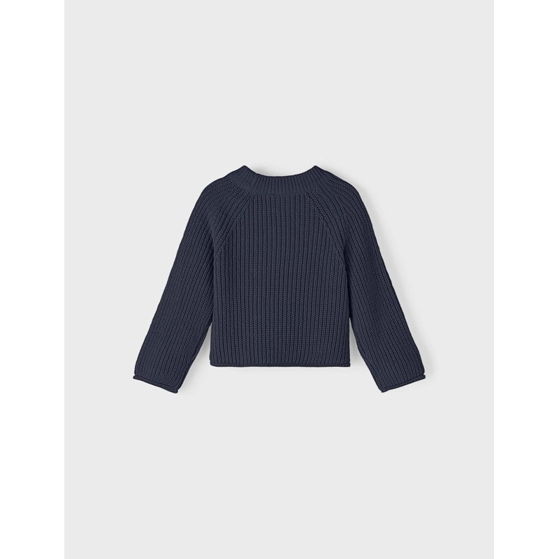 NAME IT Girls' Nmfvenja LS Loose Short Knit Jumper, Dark