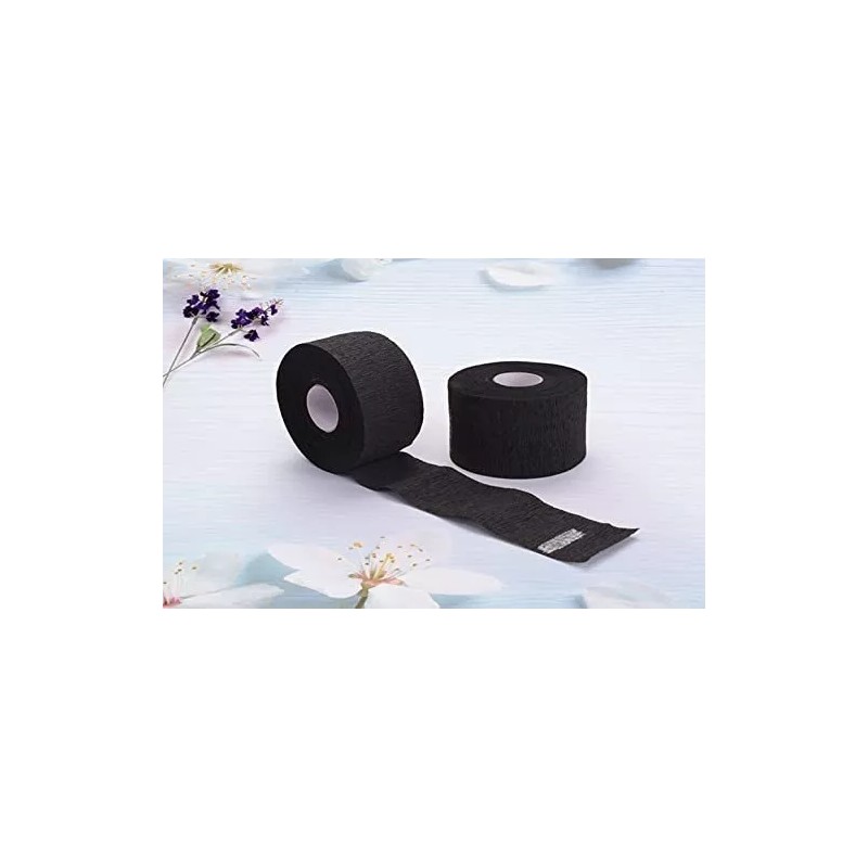 ericotry Papel Cuello Barbería Negro 2 Rollos