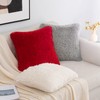 EMEMA Fluffy Cushion Covers Faux Fur Throw Pillow Covers Dark