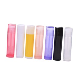LALAFINA 56pcs Lip Balm Tubes Containers Rose Red White and Black Refillable Lip Gloss Storage for Makeup and Homemade Balms Labels