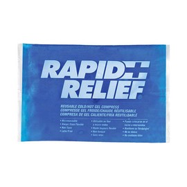 Rapid Relief Reusable Hot & Cold Gel Compress with Contour-Gel 4x6-Inch Small Cold Compress Blue Gel Ice Pack for Injuries…