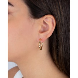 Jewelry Atelier Gold Filled Hoop Earrings Collection - 14K Solid Yellow Gold Filled Stylish Earrings for Women with Different Occasions & Styles