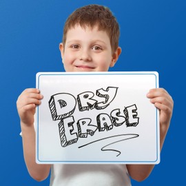 Flipside Products 9" x 12" Two-Sided Plain Dry Erase Learning Mat, Flexible, Education Learning, Blank, Economical - 12 Pack