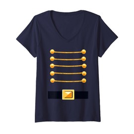 Womens Nutcracker Prince Costume Merry Christmas Eve Xmas Party Tee V-Neck T-Shirt