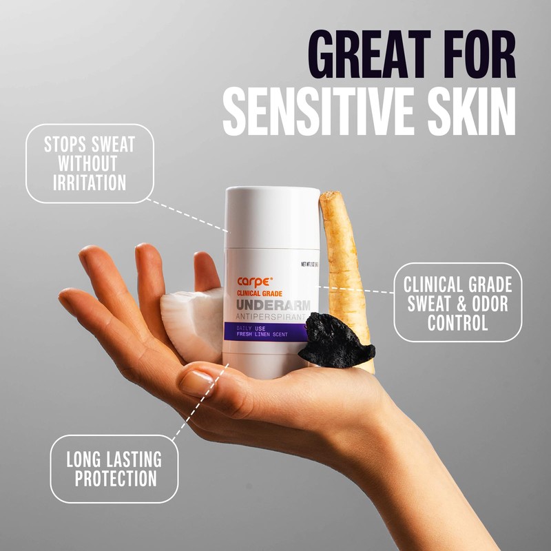 Carpe Clinical Strength Deodorant + Clinical Antiperspirant - Clinical Grade