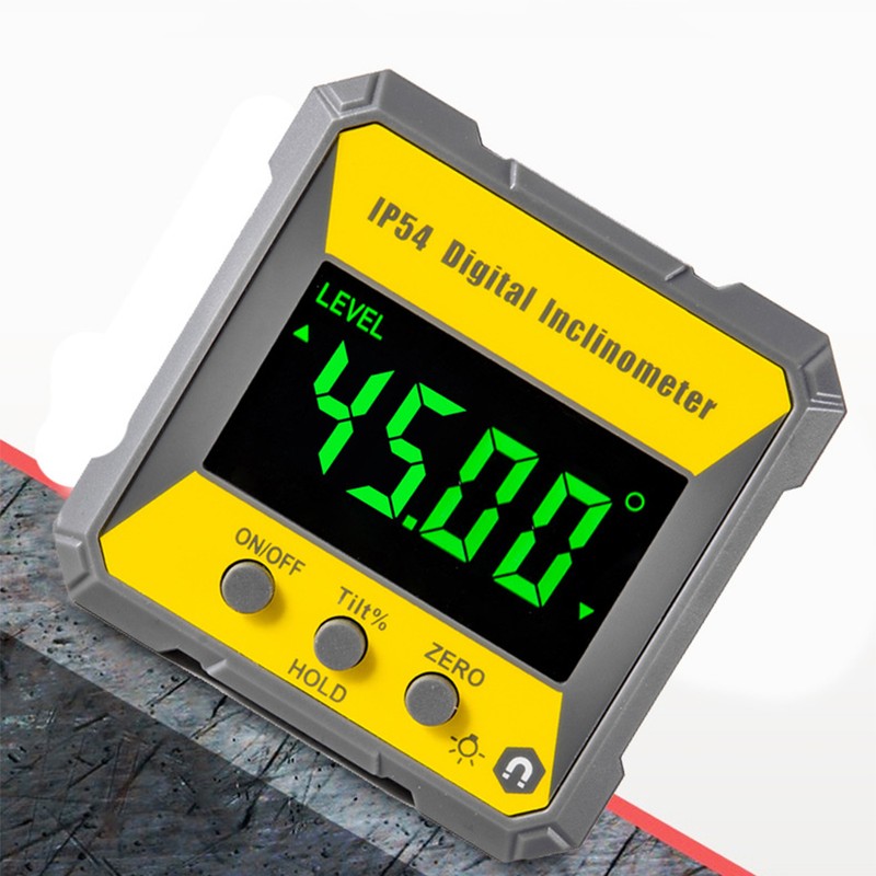 4 x 90 Degrees Digital LCD Protractor Inclinometer Magnetic 0.2°