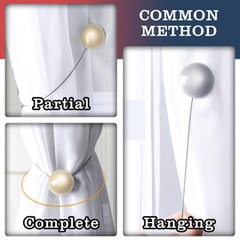 SPDYCESS 2 Pairs Magnetic Curtain Tiebacks for Curtains Curtain Buckle Curtain Holder, 13.8 Inch Curtain Rope Curtain Ties Curtain Holder Holdbacks Curtain Tiebacks for Decoration